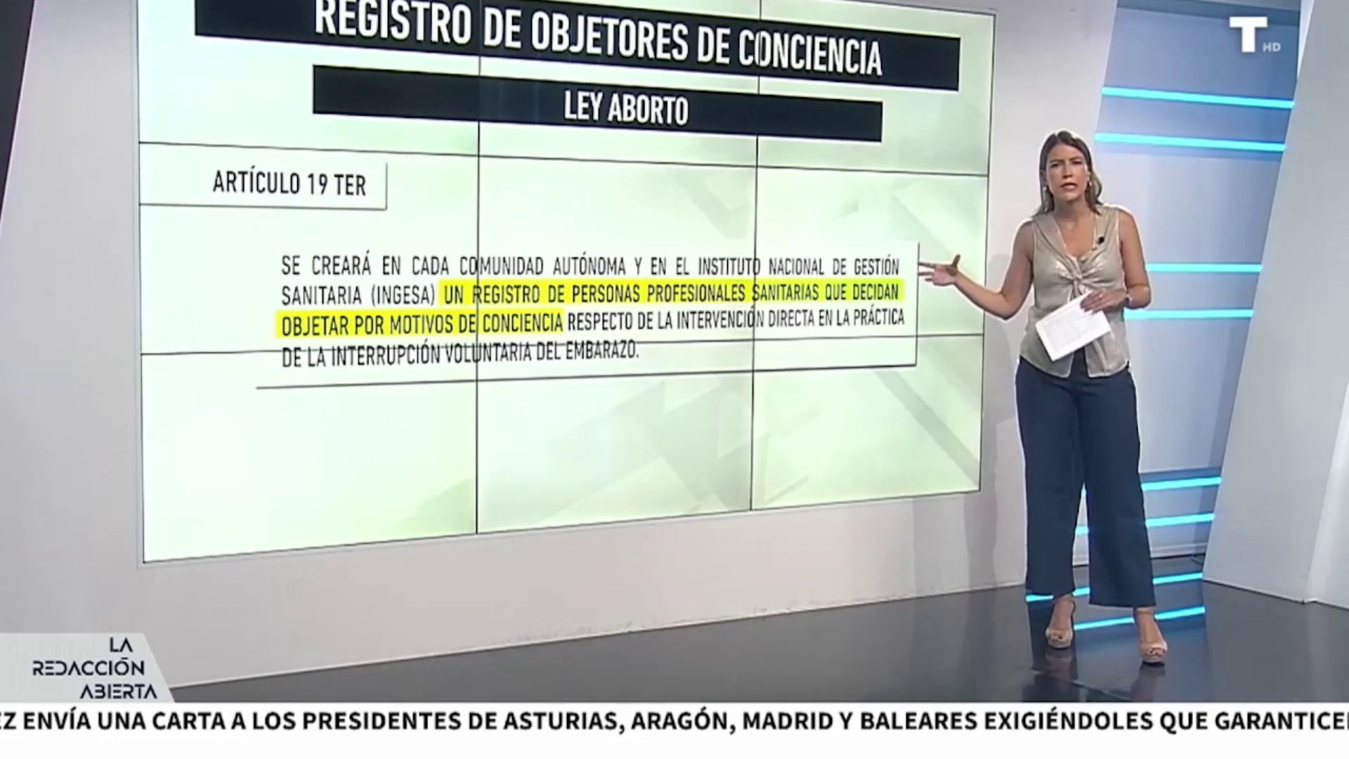 Sánchez ELEVA LA AMENAZA con el ABORTO: cuatro regiones no tienen registro de objetores