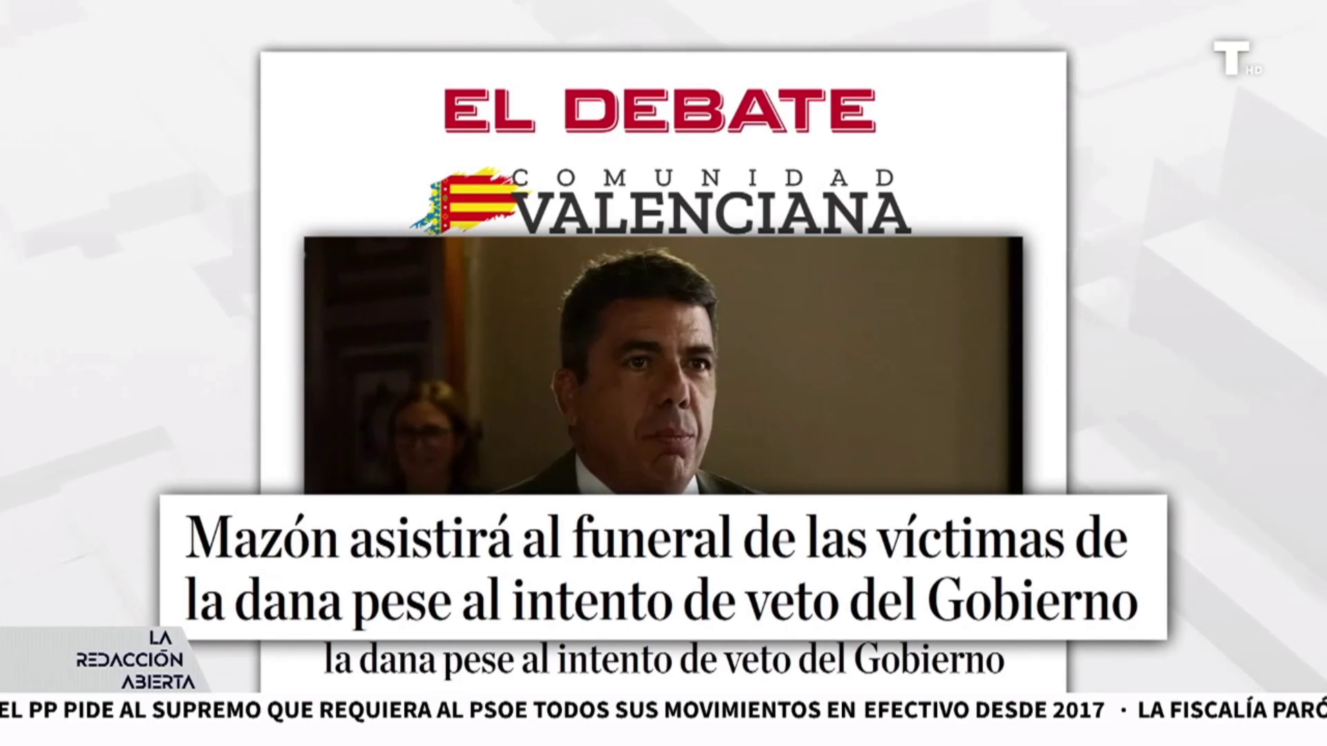 Mazón asistirá al funeral por las víctimas de la Dana aunque el Gobierno ha intentado impedirlo