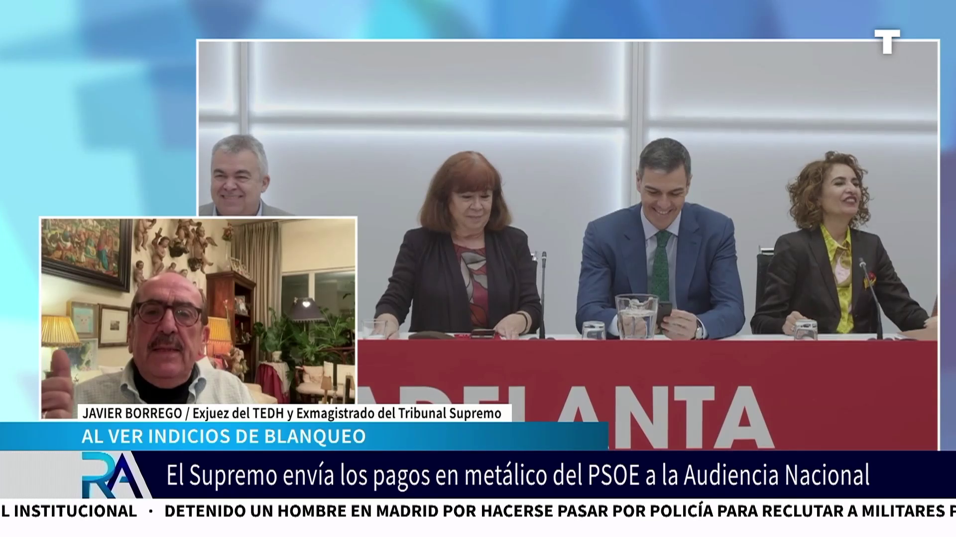 Javier Borrego: «A este paso se imputa al PSOE por todo el Código Penal»