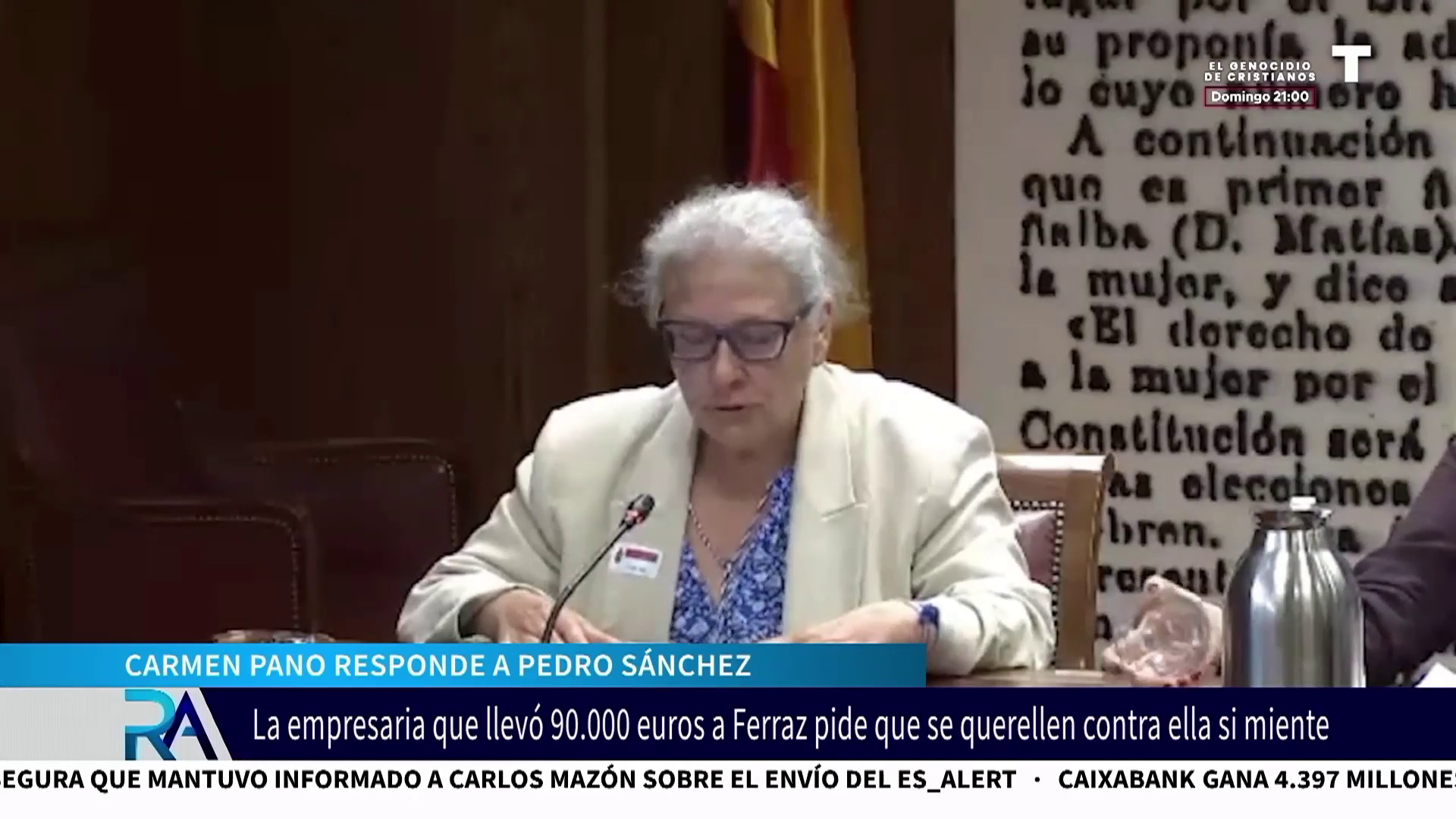 Carmen Pano desafía a Sánchez: «Si miento, que se querellen contra mí»