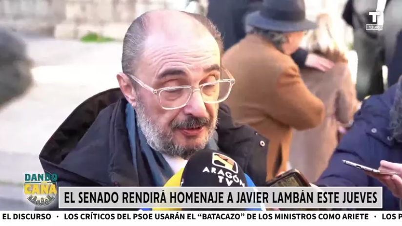 El Senado rendirá homenaje a Javier Lambán este jueves