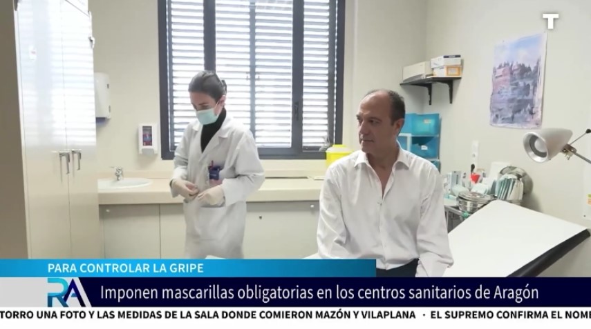 Mascarillas obligatorias en los centros sanitarios de Aragón
