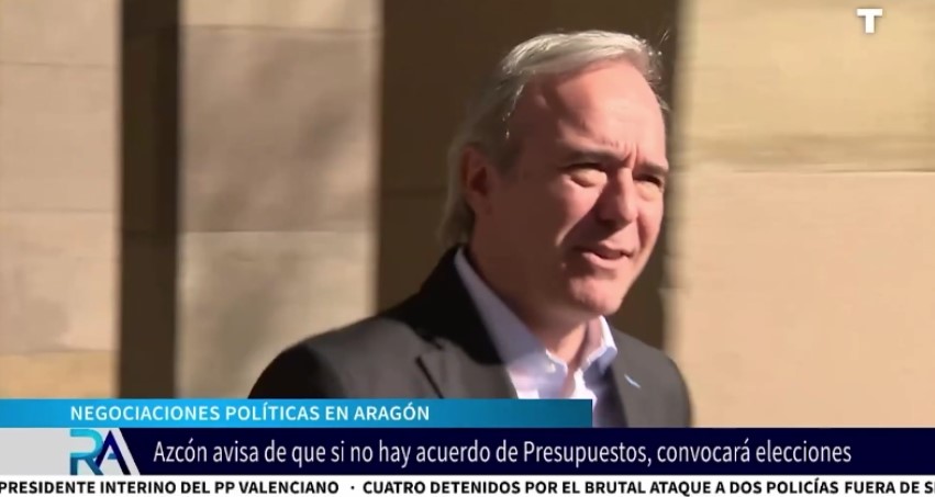Azcón avisa de que sin Presupuestos convocará elecciones en Aragón