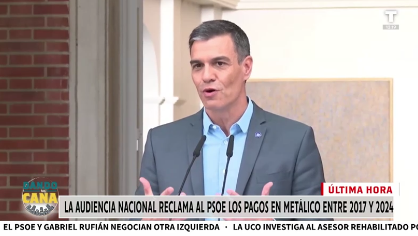 La Audiencia Nacional reclama al PSOE los pagos en metálico entre 2017 y 2024