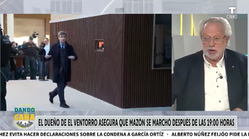 El dueño de El Ventorro asegura que Mazón y Vilaplana se marcharon «no más tarde de las 19:00»
