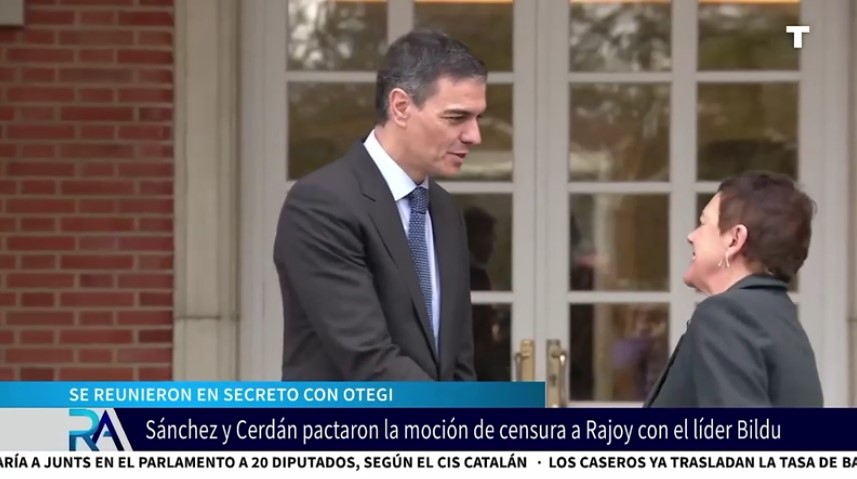 Sánchez se reunió en secreto con Otegi para negociar la moción de censura a Rajoy