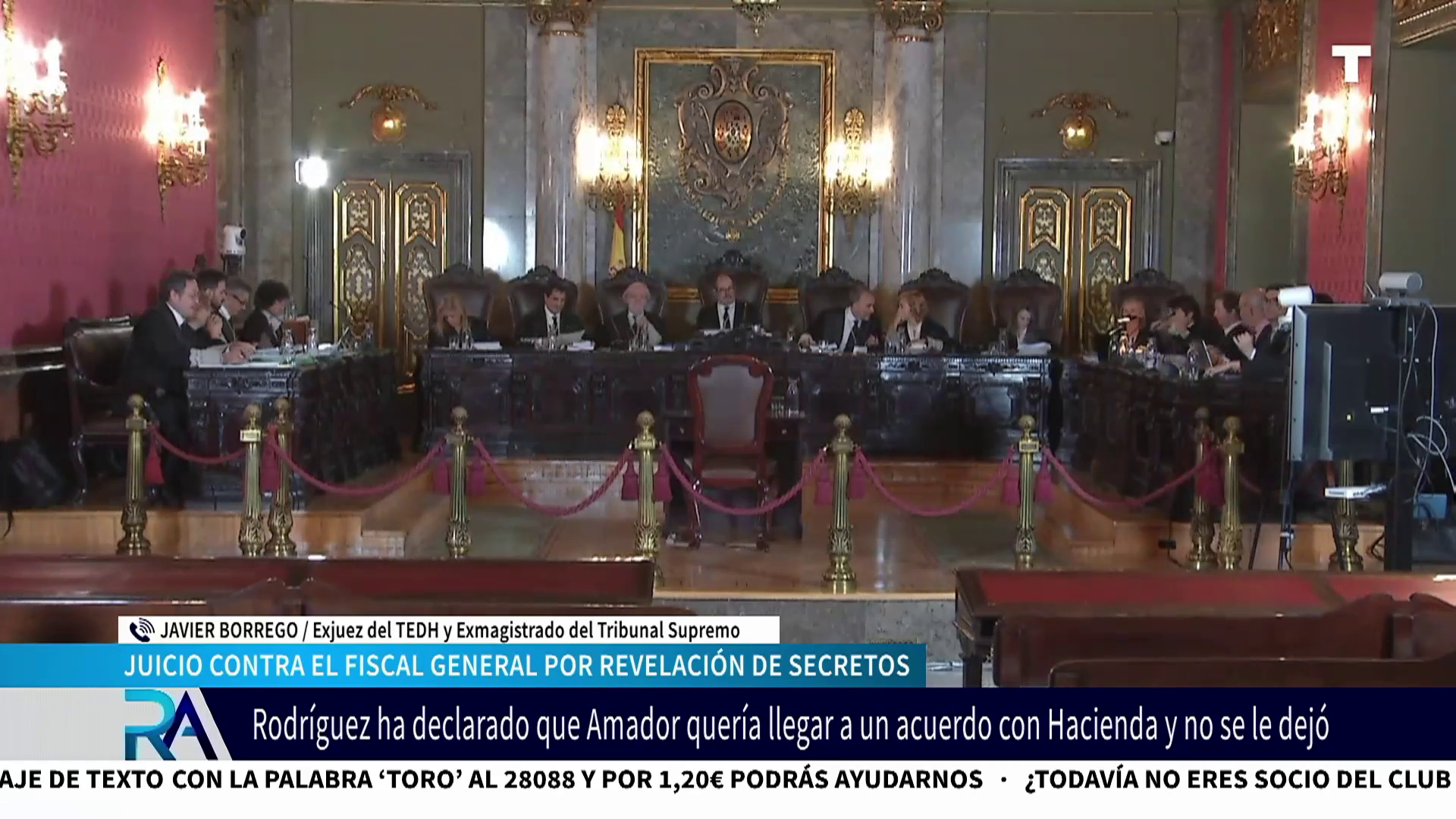 JUICIO CONTRA EL FISCAL GENERAL. Javier Borrego: «Están defendiendo de manera brutal a García Ortiz y cargando contra la instrucción del Supremo»