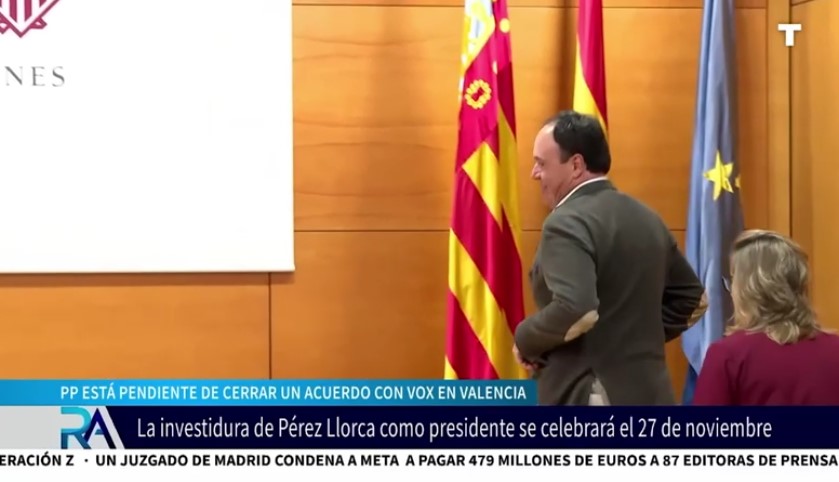 La investidura de Pérez Llorca como presidente será el 27 de noviembre