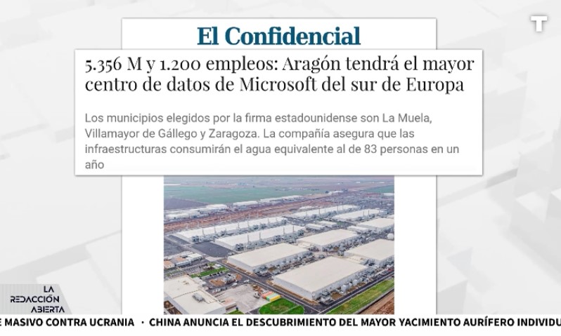 Microsoft apuesta 5.356 millones de euros por Aragón para construir el mayor centro de datos