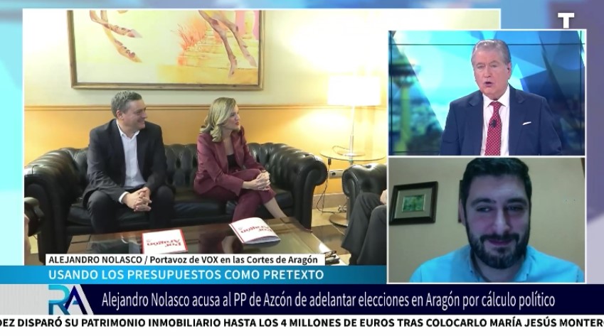 Alejandro Nolasco estalla contra Jorge Azcón: «Se está usando la excusa de los presupuestos para convocar elecciones»