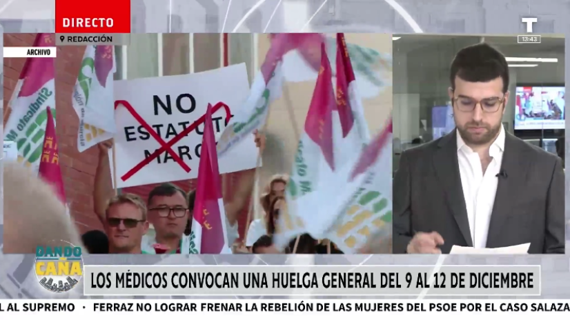 Huelga general de los médicos entre el 9 y el 12 de diciembre