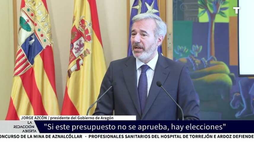 Azcón presenta los presupuestos más altos de la historia de Aragón y pide apoyo para evitar elecciones