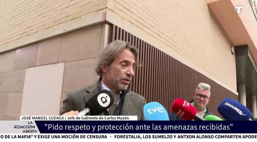 El jefe de gabinete de Carlos Mazón defiende la «descontextualización» de los mensajes de Pradas y pide respeto y protección