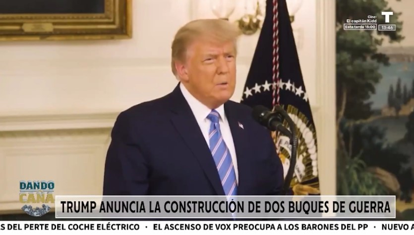 Trump ataca a una nueva narcolancha y anuncia la creación de dos buques de guerra para la «Flota Dorada» del Pentágono