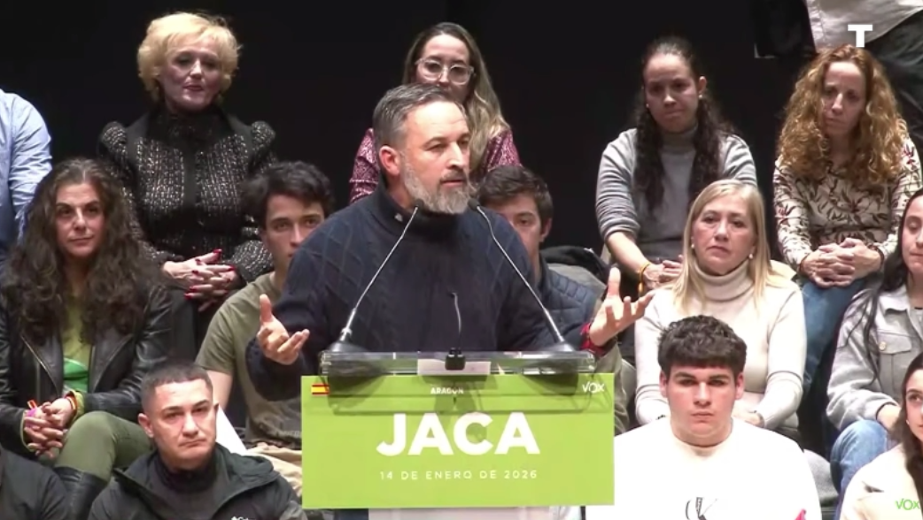 Abascal clausura el mitin de precampaña en Jaca (Huesca)