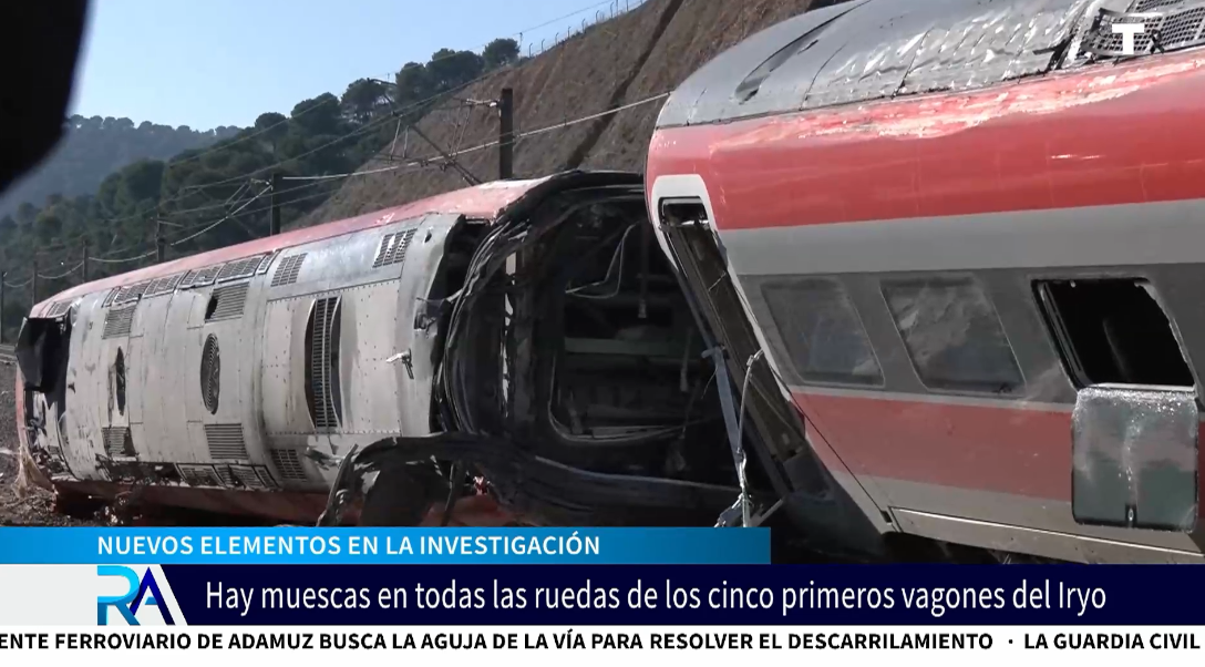Aparece un ‘bogie’ de los trenes de Adamuz y buscan la aguja de la vía