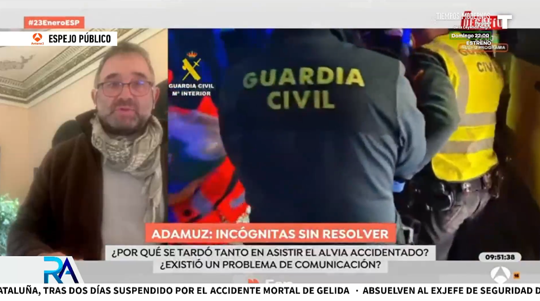 Caos total tras el choque: la Guardia Civil tardó una hora en descubrir que había un segundo tren siniestrado