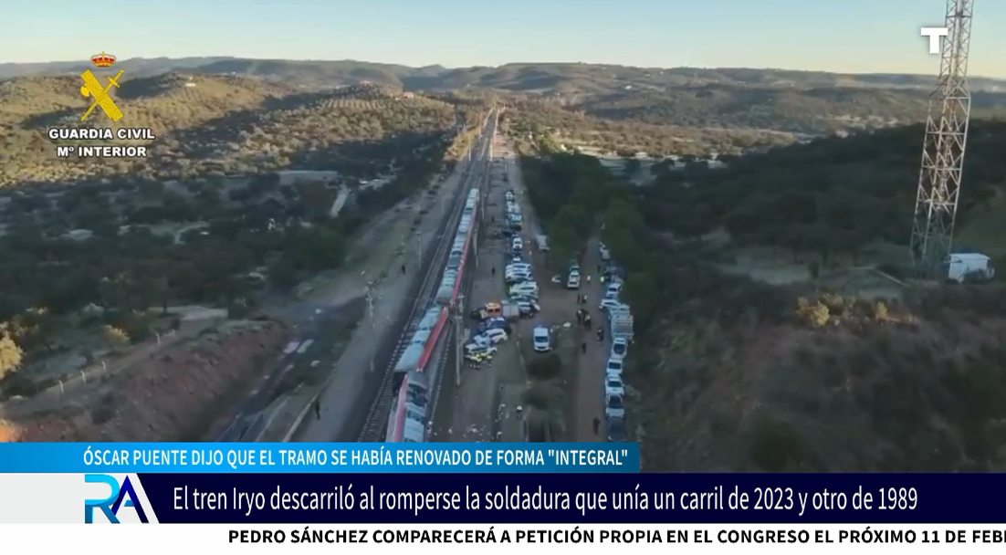 Descubrimiento sorprendente: Algunos tramos de la vía de Adamuz eran de 1989