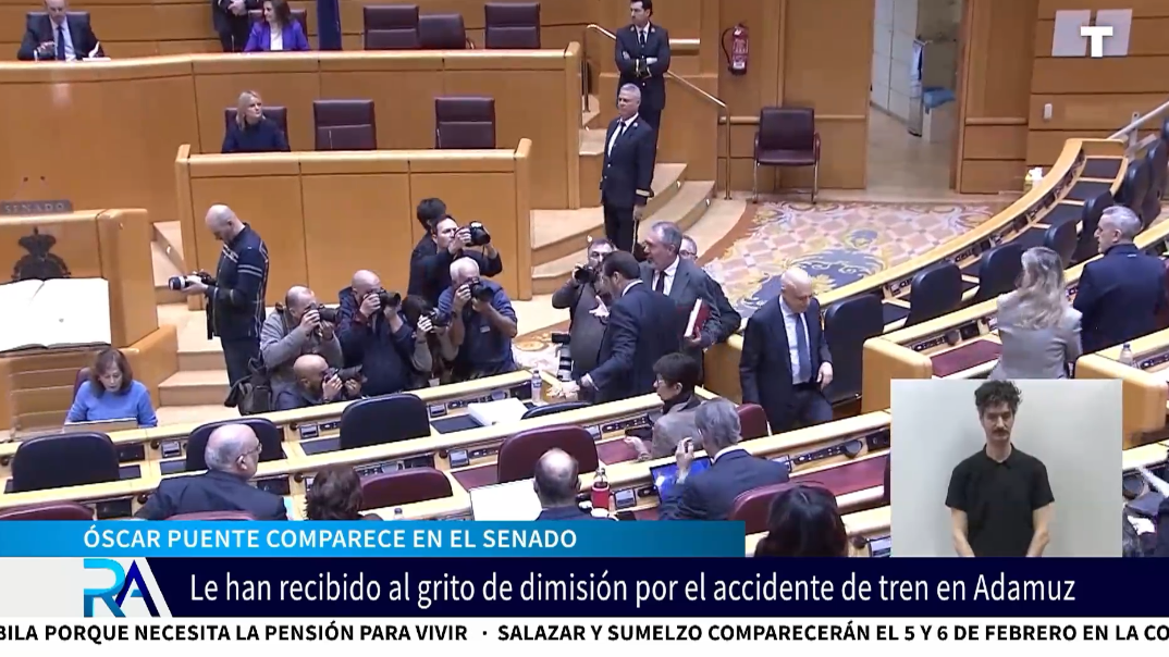 Óscar Puente en el Senado por el accidente de Adamuz: “He dormido tres horas al día”