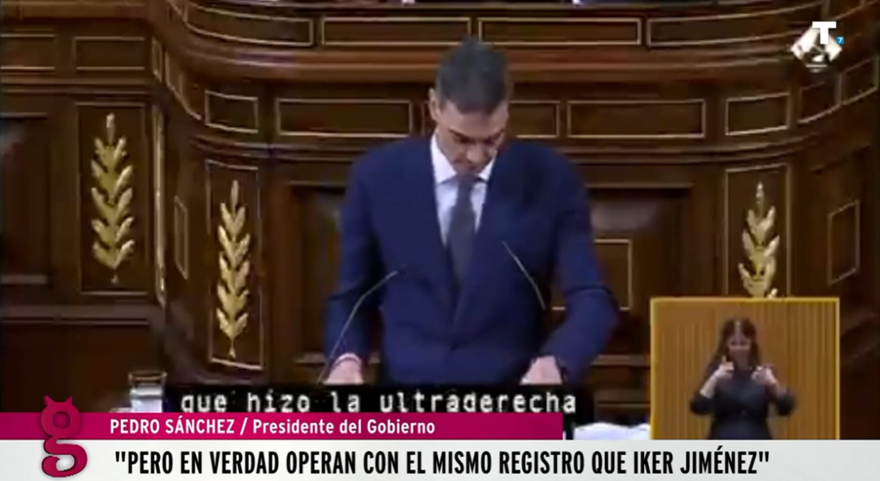 Sánchez ataca a los medios de comunicación desde el Congreso