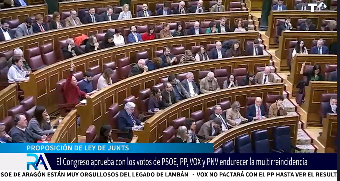 Aprueban la ley de multirreincidencia que Junts exigió a Sánchez con los votos de PSOE y la derecha