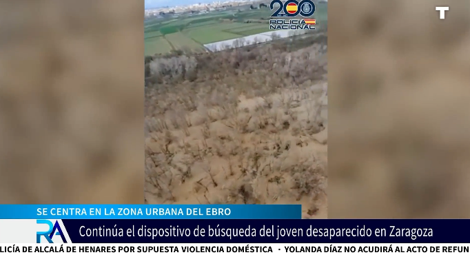 Continúa el dispositivo de búsqueda del joven desaparecido en Zaragoza