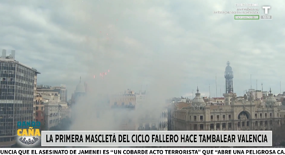 La primera mascletá de las fallas 2026