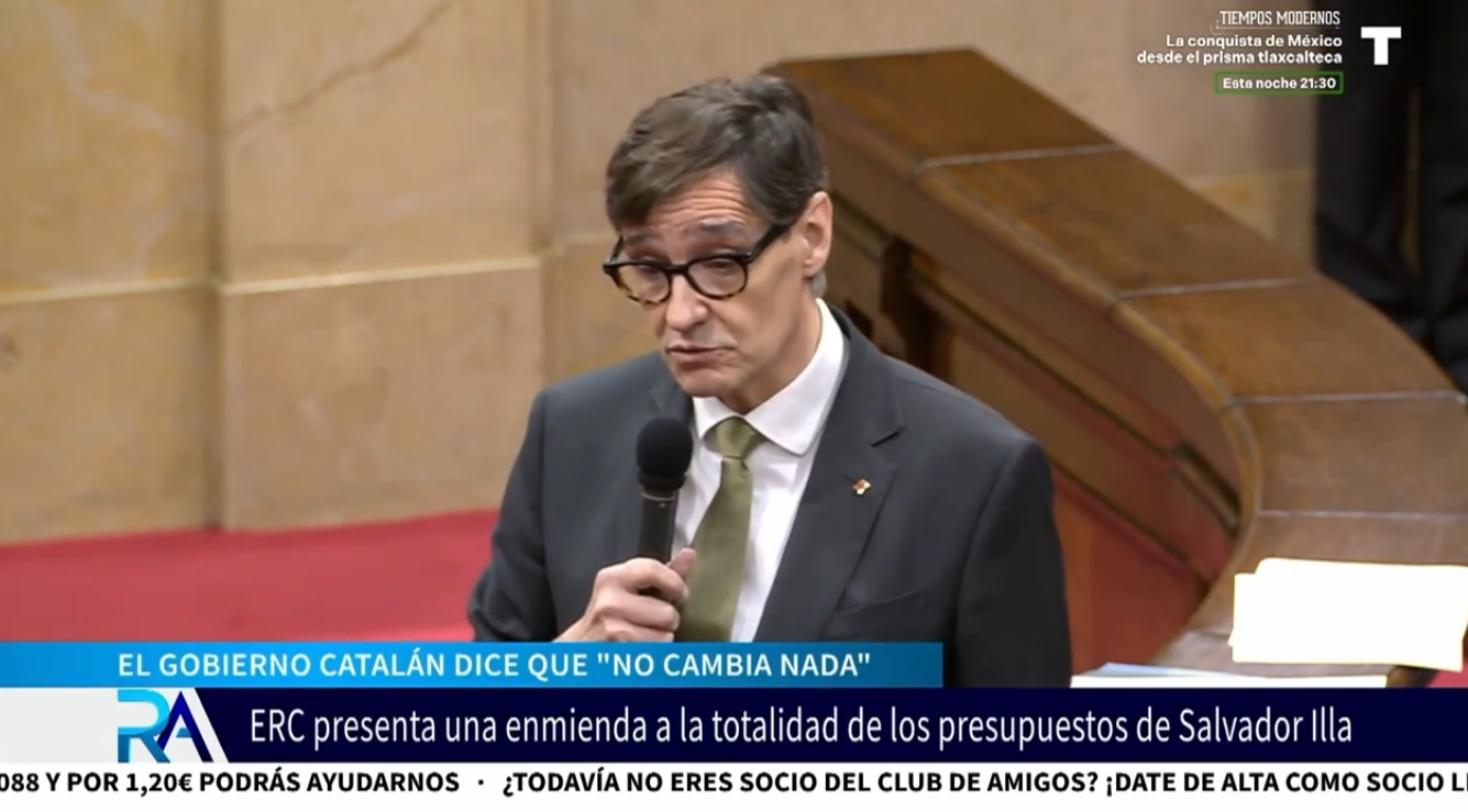ERC planta cara a Salvador Illa y amenaza con tumbar sus presupuestos