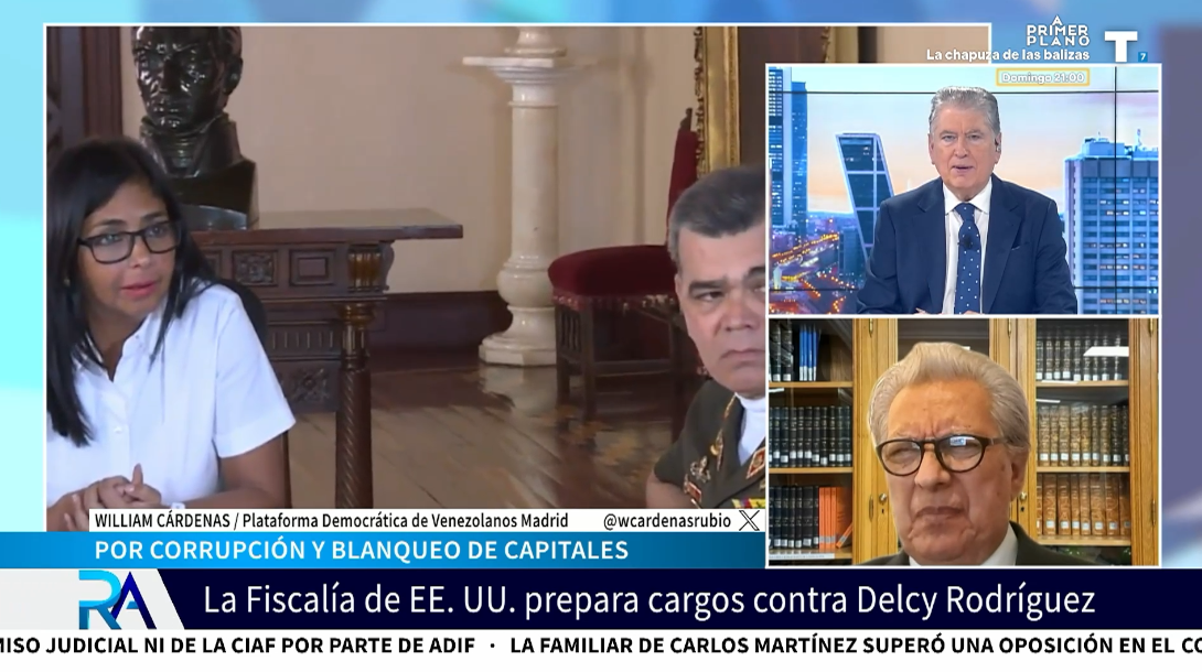 William Cárdenas: “Delcy Rodríguez tiene un pasado de cooperación y complicidad con los crímenes del narcotráfico”