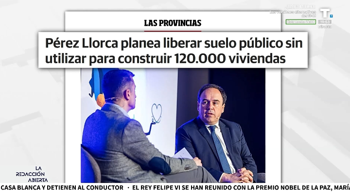 Pérez Llorca anuncia que liberarán suelo público para construir 120.000 viviendas