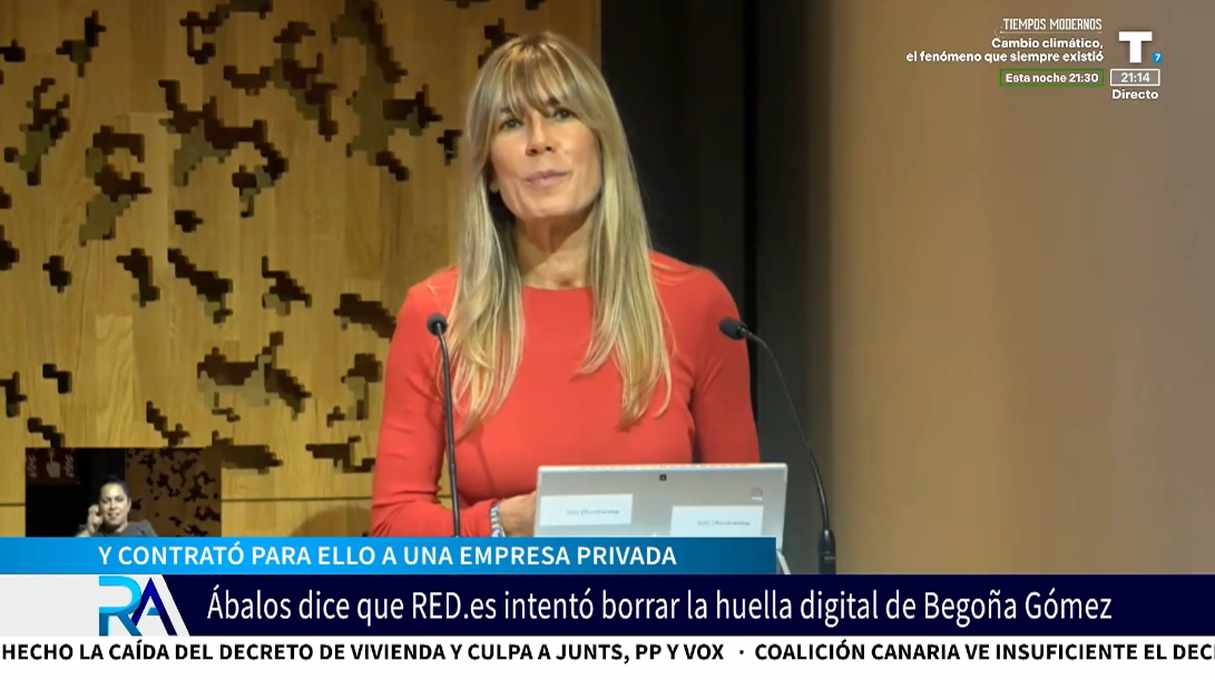 El gobierno encargó a Red.es borrar la huella digital de Begoña Gómez