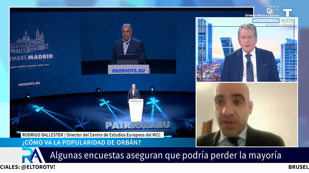 Rodrigo Ballester: «Están intentando influenciar las elecciones en Hungría desde fuera»
