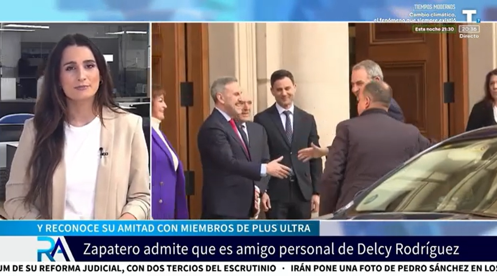 Zapatero presume haber liberado presos políticos en Venezuela y de su amistad con Delcy Rodríguez