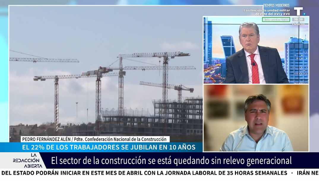 Confederación Nacional de la Construcción: «Necesitamos trabajadores jóvenes que aprendan el oficio»
