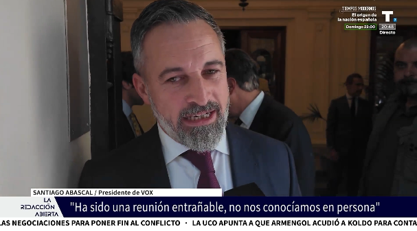 El Toro TV vive el primer encuentro entre María Corina Machado y Santiago Abascal
