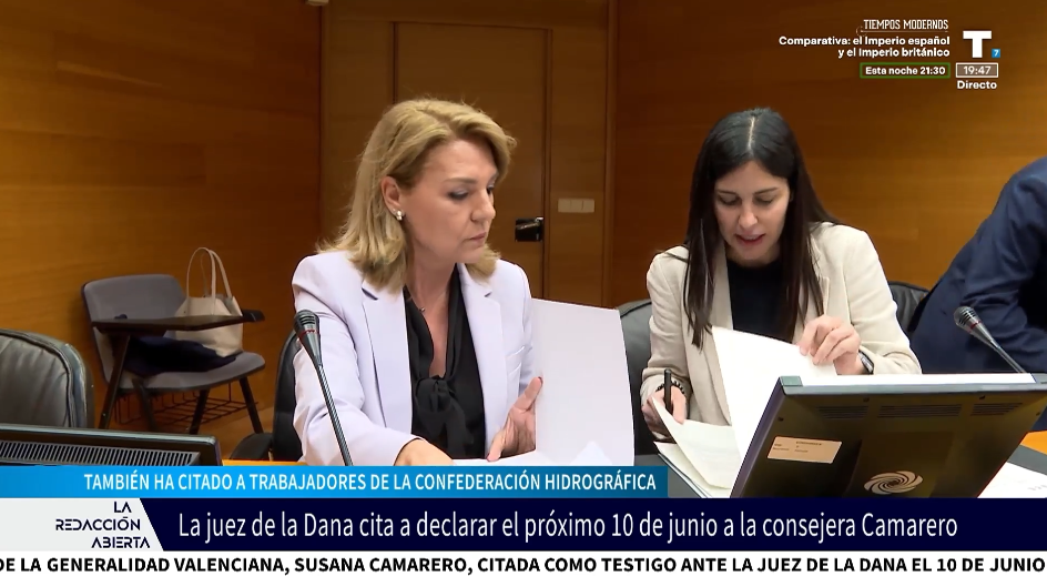 La juez de la DANA cita como testigo a Susana Camarero el próximo 10 de junio