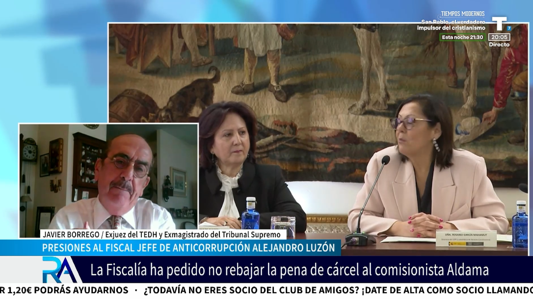 Javier Borrego: «La Fiscal General demuestra su tiranía y despotismo»