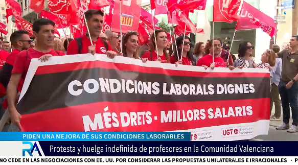 Profesores valencianos piden la mejora de sus condiciones laborales