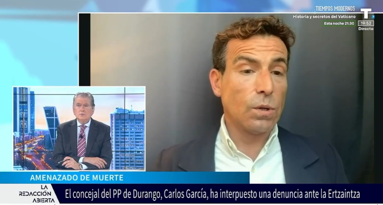 Las amenazas y las agresiones que sufre por parte del entorno de ETA, Carlos García