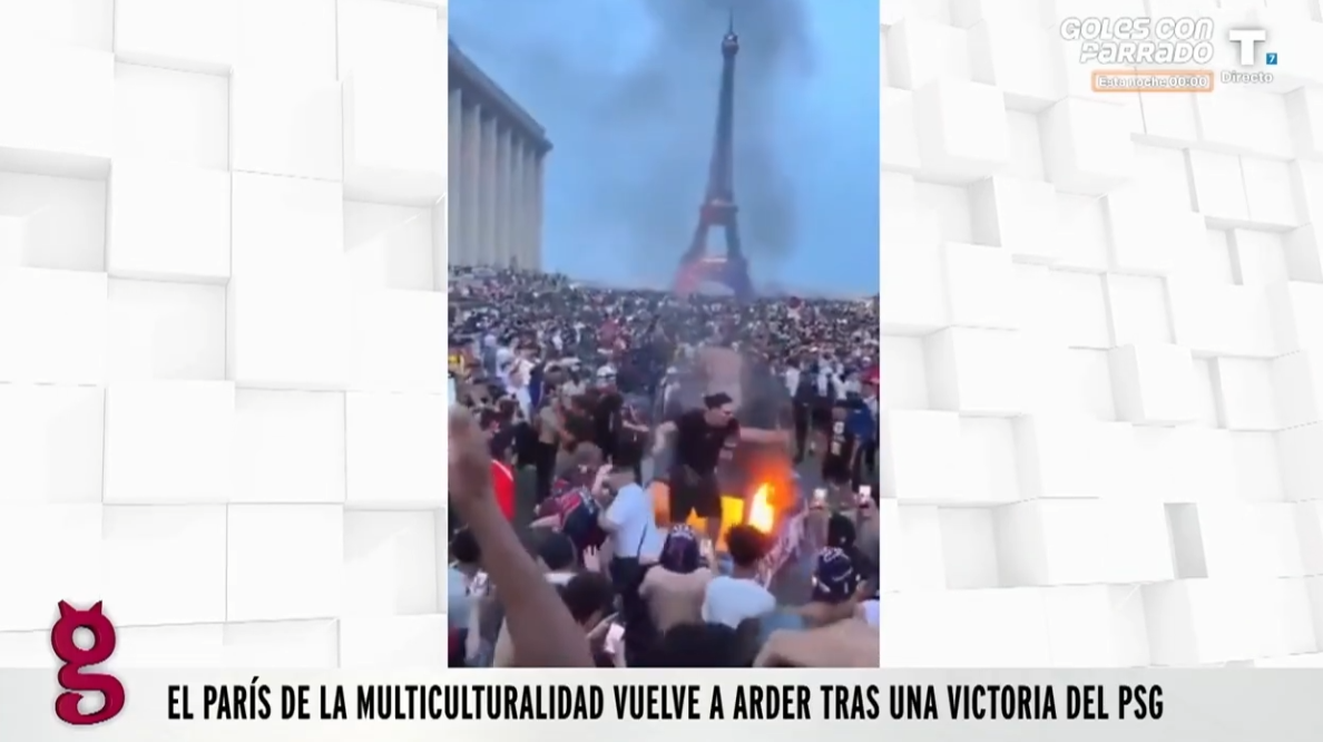 Aficionados queman París tras la victoria del PSG