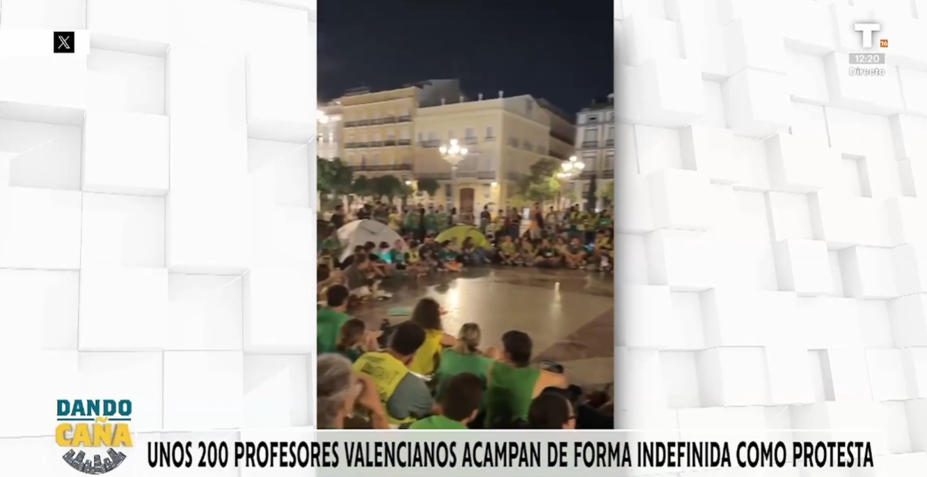 200 profesores valencianos acampan como protesta