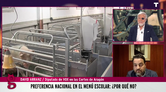 VOX propone comer más cerdo en los colegios de Aragón