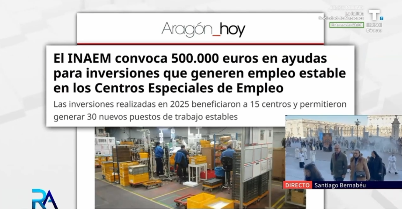 Aragón destina 500.000 euros a la creación de empleo