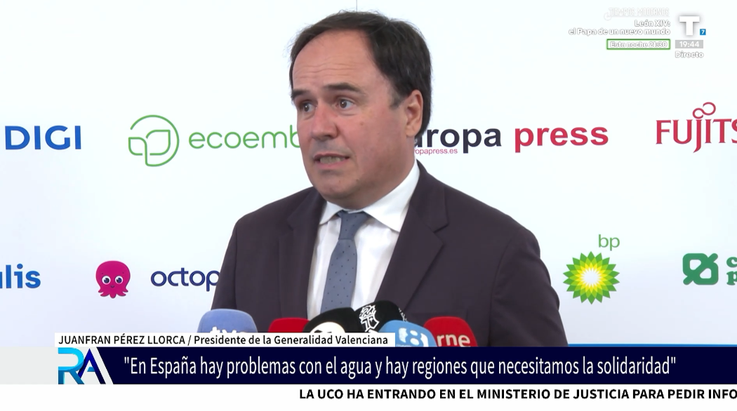 Pérez Llorca acusa al Gobierno de perjudicar a Valencia con los recortes al trasvase Tajo-Segura