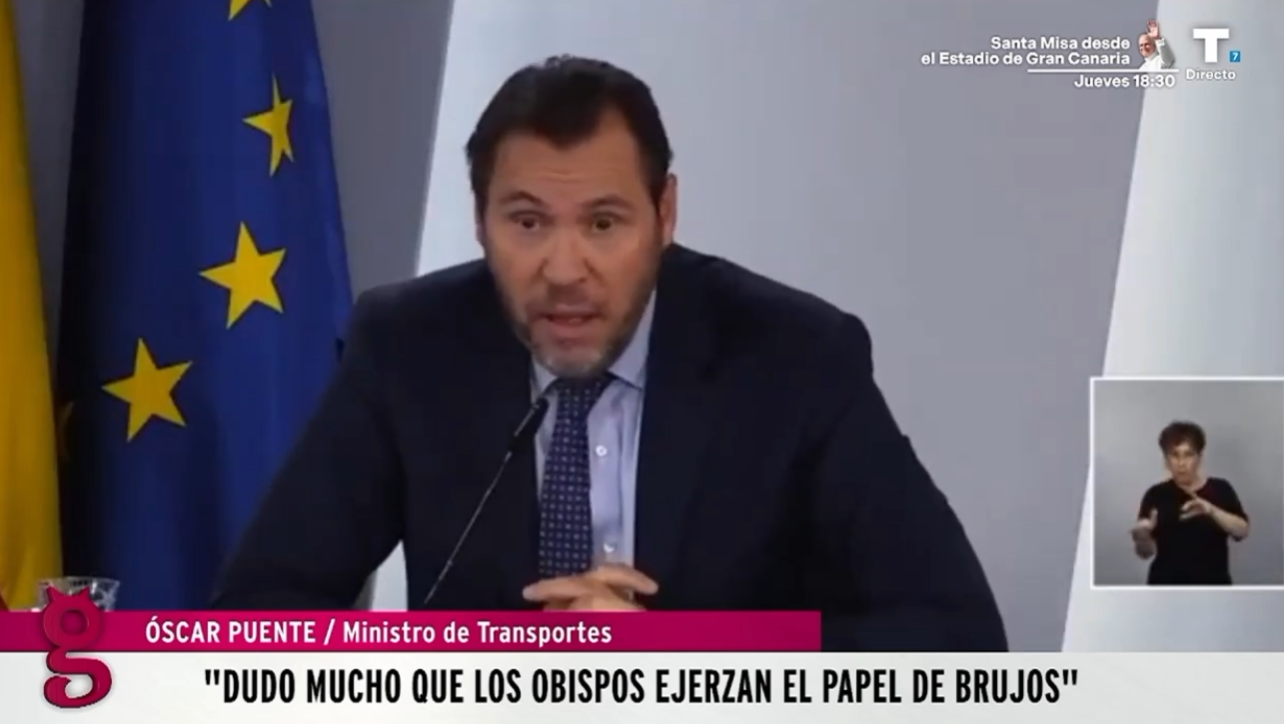 ¿Castigo divino? Óscar Puente carga contra los obispos y se estropea Rodalies