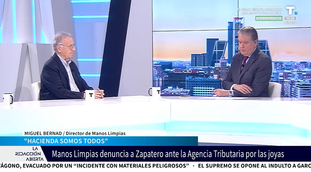 Manos Limpias denuncia a Zapatero ante la Agencia Tributaria: «Hacienda somos todos»
