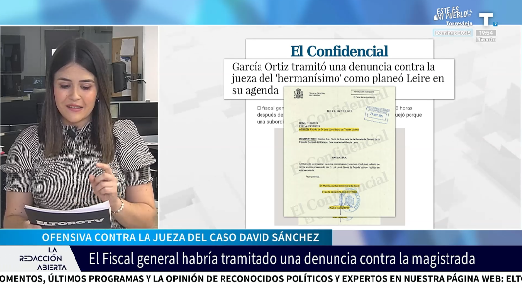 El exfiscal general, Álvaro García Ortiz, dio curso a una denuncia contra la jueza de David Sánchez el día de su imputación