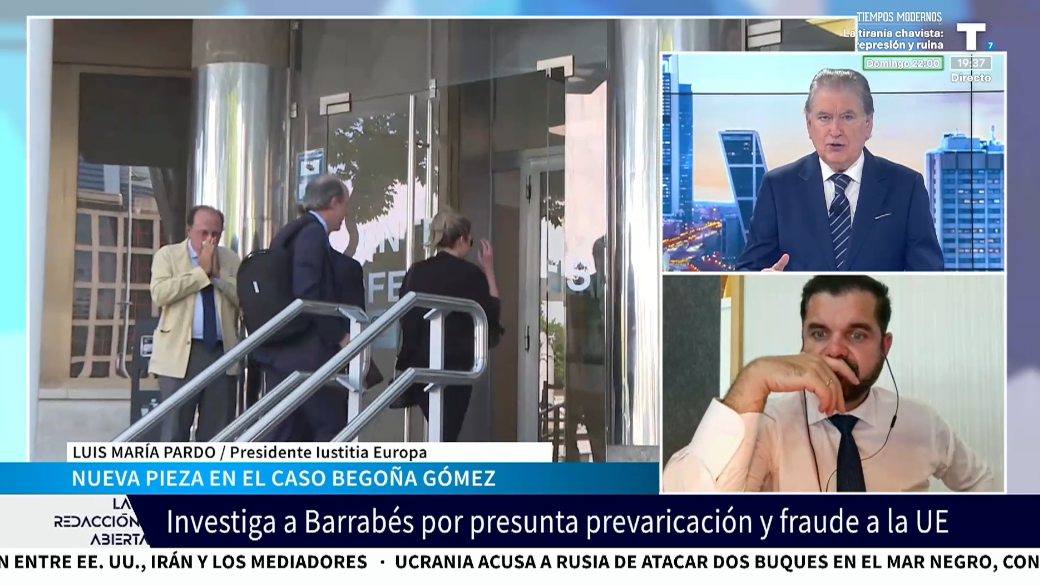 Luis María Pardo, presidente de Iustitia Europa: apunta a Barrabés y a más delitos en el “caso Begoña”