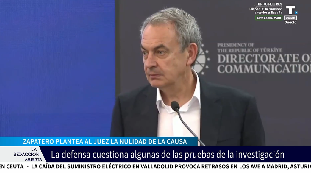 Zapatero desliza que las pruebas en su contra se consiguieron de manera ilegal