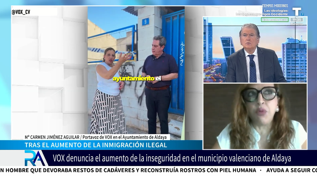 VOX denuncia la inseguridad en Aldaya: «Los inmigrantes no se integran y la gente tiene miedo»